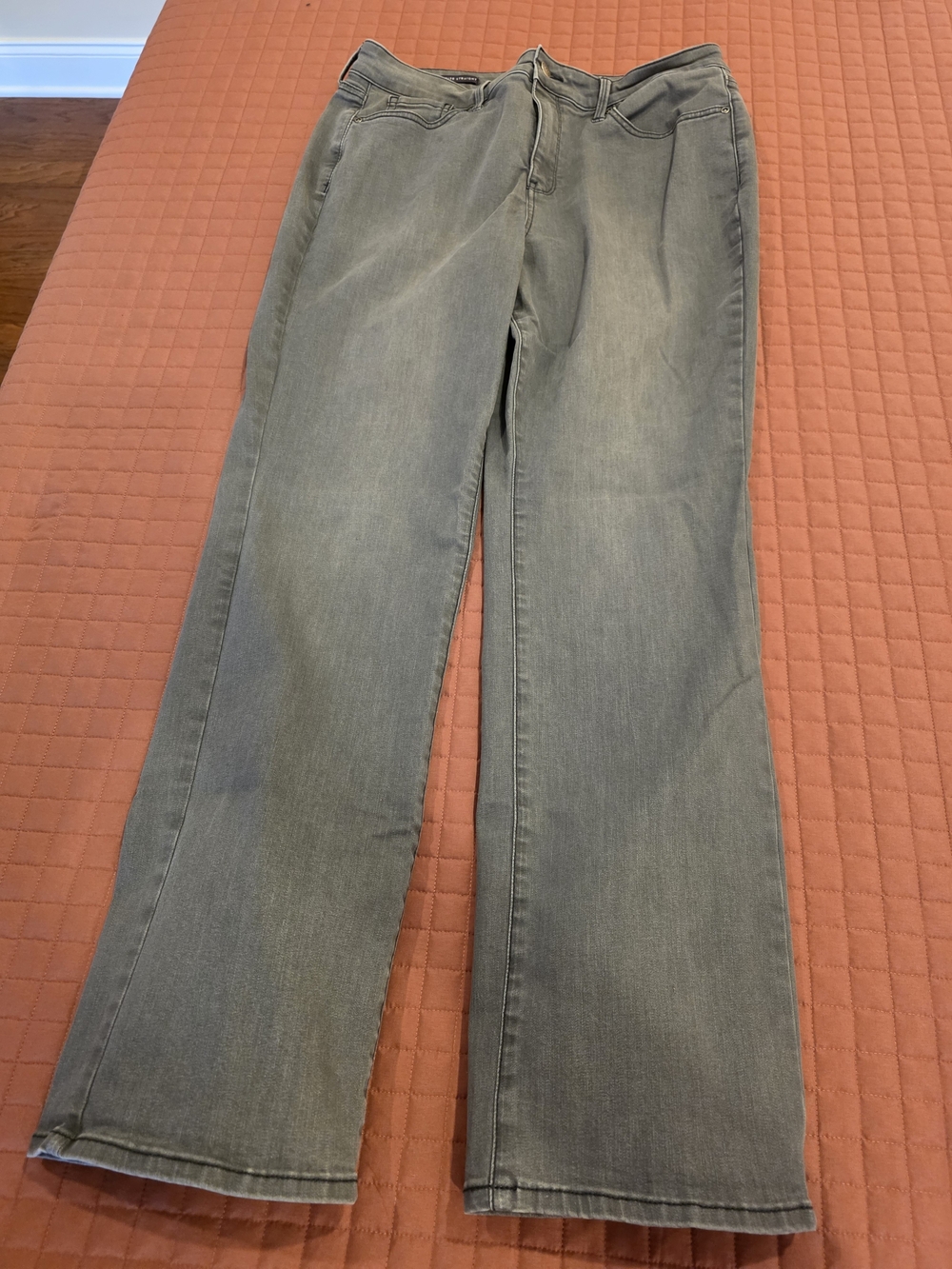 NYDJ Women's Straight-Leg Jeans in Gray